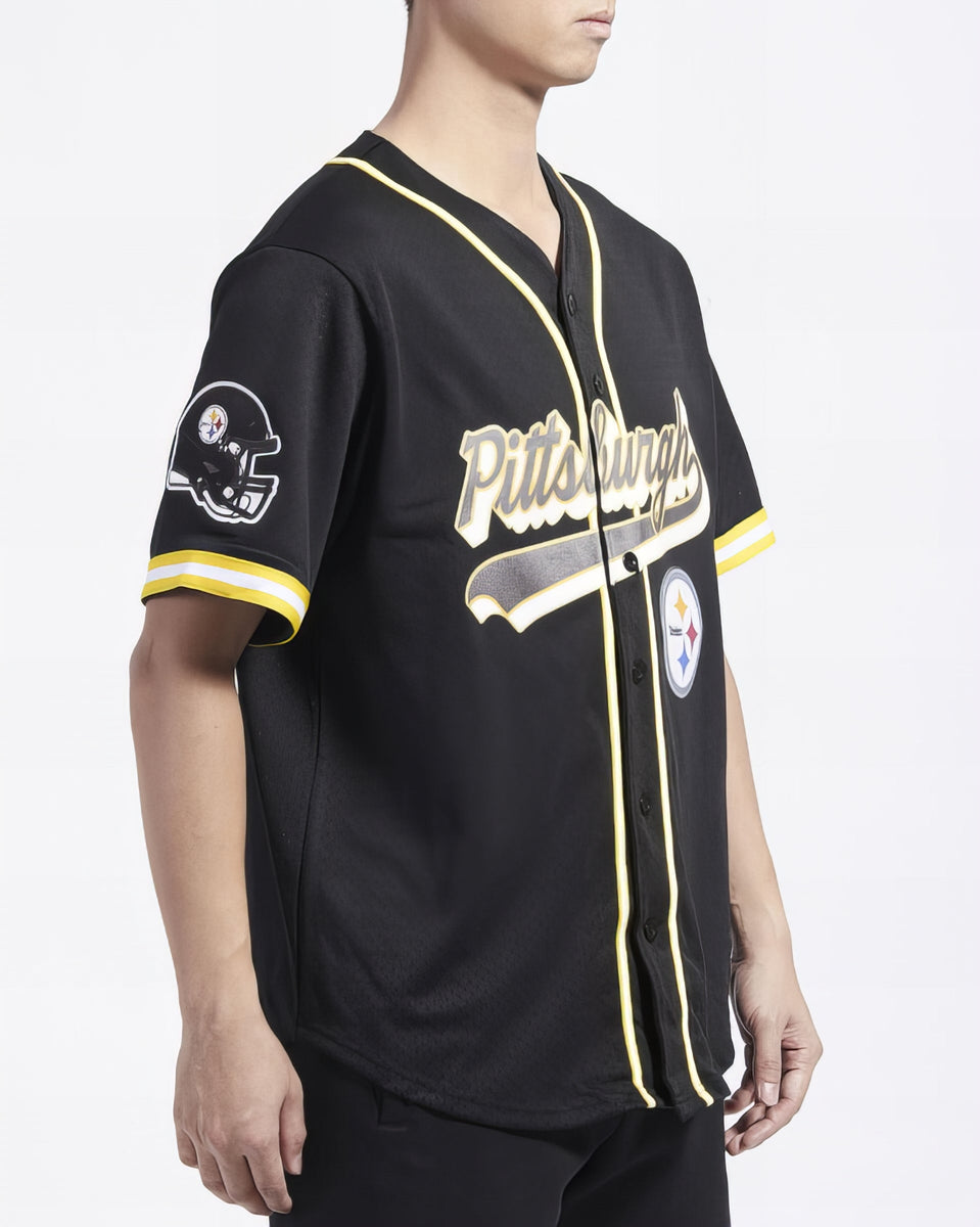 Camiseta De Béisbol Mesh Button Down Pro Standard Steelers HOMBRE