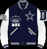 Chamarra Universitaria Lana Varsity Old Pro Standard Cowboys HOMBRE