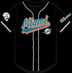 Camiseta De Béisbol Mesh Button Down Pro Standard Dolphins HOMBRE