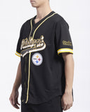 Camiseta De Béisbol Mesh Button Down Pro Standard Steelers HOMBRE