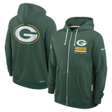 Sudadera Nike 25 SideLine FZ Packers Hombre