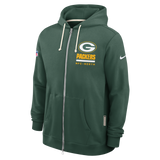Sudadera Nike 25 SideLine FZ Packers Hombre