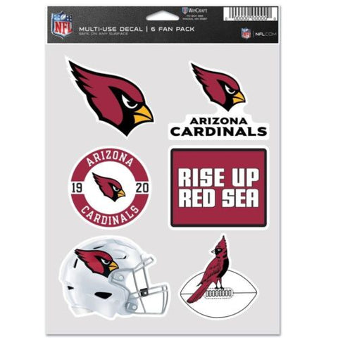 CALCOMANIA SET MULTIUSOS 6PK CARDINALS WINCRAFT