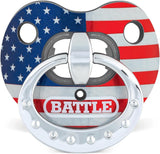 Protector Bucal Battle Sports Oxygen Binky Chrome Flag