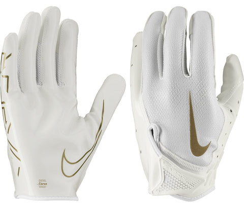 Guantes de Receptor Nike Vapor Jet 7.0 Blanco/Oro Adulto