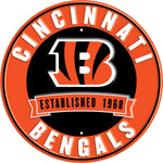 LETRERO METAL ESTABLISHED DATE BENGALS FAN CREATIONS