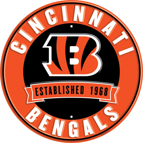 LETRERO METAL ESTABLISHED DATE BENGALS FAN CREATIONS