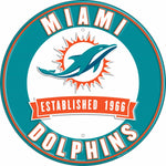 LETRERO METAL ESTABLISHED DATE DOLPHINS FAN CREATIONS