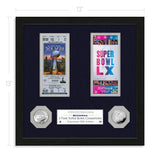 Cuadro Super Bowl Tickets 2x Seattle Seahawks Plata