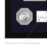 Cuadro Super Bowl Tickets 2x Seattle Seahawks Plata