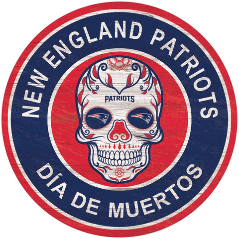 LETRERO MADERA SUGAR SKULL PATRIOTS FAN CREATIONS