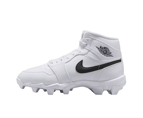 Zapato Cleats Nike Jordan 1 Mid 25 Youth Blanco