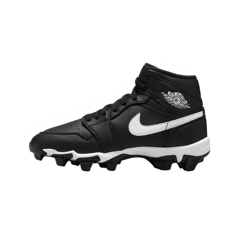 Zapato Cleats Nike Jordan 1 Mid 25 Youth Negro