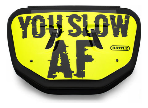 Back Plate Battle Sports You Slow Af Youth