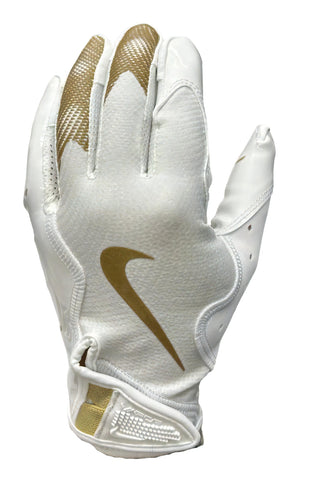 Guante Nike Vapor Jet 8.0 Blanco con Oro Adulto