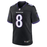 Jersey Game NFL Ravens Lamar Jackson Alt Black Adulto