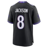 Jersey Game NFL Ravens Lamar Jackson Alt Black Adulto