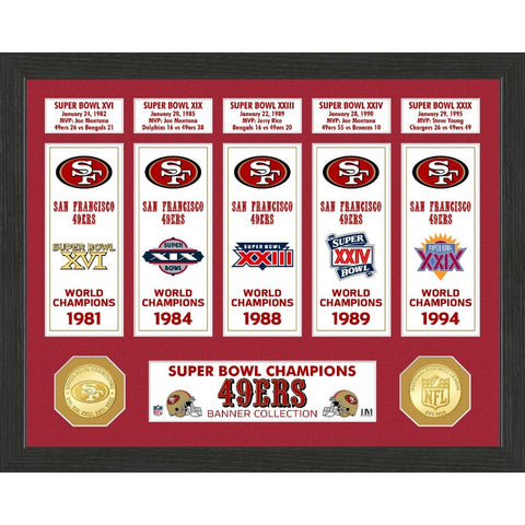 CUADRO SUPER BOWL BANNER 49ERS THE HIGHLAND MINT