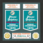 CUADRO SUPER BOWL BANNER DOLPHINS THE HIGHLAND MINT