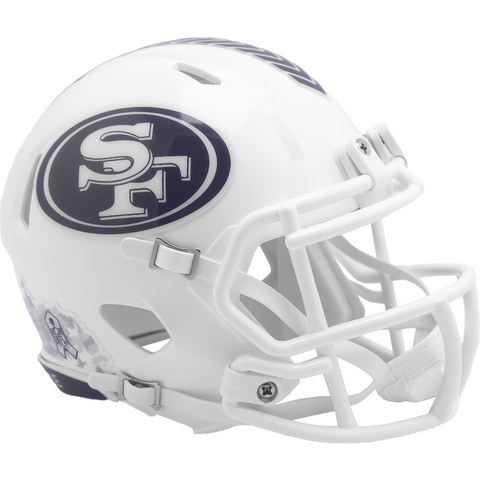 Casco Mini Speed Salute To Service 24 Riddell NFL 49ers