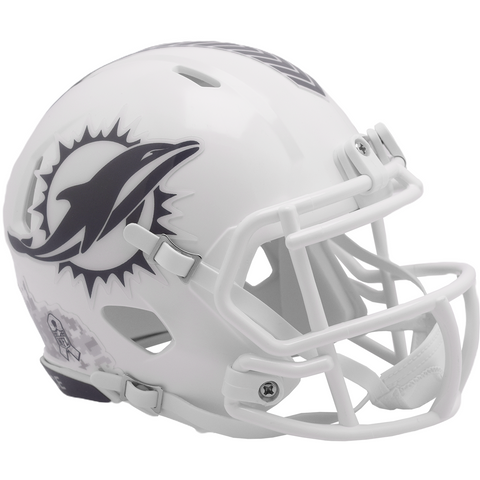 Casco Mini Speed Salute To Service 24 Riddell NFL Dolphins