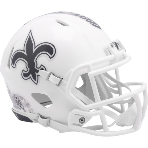 Casco Mini Speed Salute To Service 24 Riddell NFL Saints