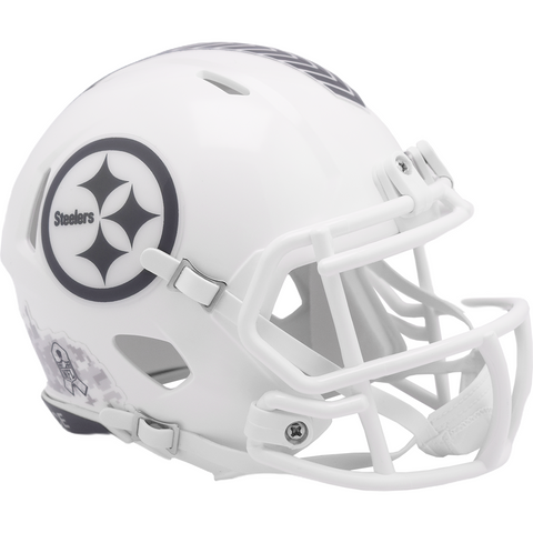 Casco Mini Speed Salute To Service 24 Riddell NFL Steelers