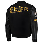 Chamarra Pro Standard Varsity Lana y Piel NFL Steelers HOMBRE