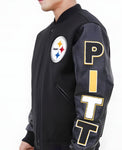Chamarra Pro Standard Varsity Lana y Piel NFL Steelers HOMBRE