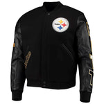 Chamarra Pro Standard Varsity Lana y Piel NFL Steelers HOMBRE