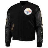 Chamarra Pro Standard Varsity Lana y Piel NFL Steelers HOMBRE