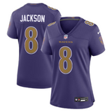 Jersey Game Ravens Lamar Jackson Alt Purple Mujer