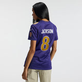 Jersey Game Ravens Lamar Jackson Alt Purple Mujer