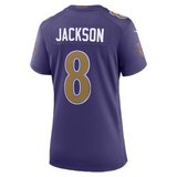 Jersey Game Ravens Lamar Jackson Alt Purple Mujer