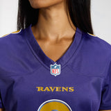 Jersey Game Ravens Lamar Jackson Alt Purple Mujer