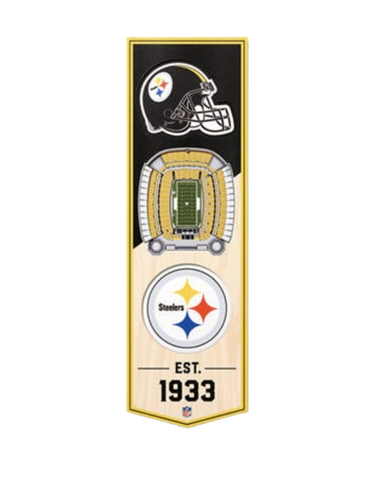 CUADRO BANNER 3D STADIUM STEELERS