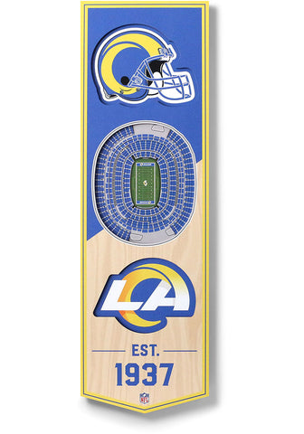 CUADRO BANNER 3D STADIUM RAMS