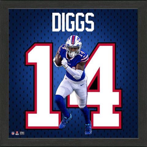 CUADRO BILLS STEFON DIGGS JERSEY FRAMED PHOTO