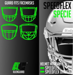 MICA COMPLETA FLEXIBLE PARA CASCO DE AMERICANO ALIEN GUARD TRANSPARENTE