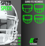 MICA COMPLETA FLEXIBLE PARA CASCO DE AMERICANO ALIEN GUARD TRANSPARENTE