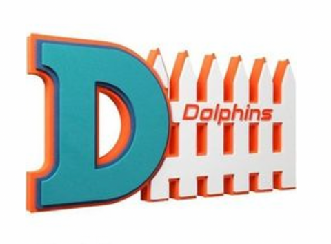 LETRERO FOAM 3D DEFENSE WALL SIGN DOLPHINS