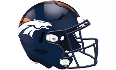 LETRERO MADERA AUTHENTIC HELMET BRONCOS
