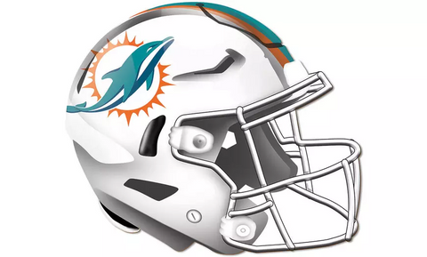 LETRERO MADERA AUTHENTIC HELMET DOLPHINS