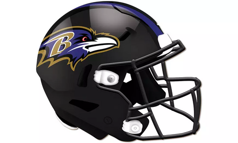 LETRERO MADERA AUTHENTIC HELMET RAVENS