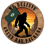 Letrero Madera We Believe Bigfoot Distressed Packers