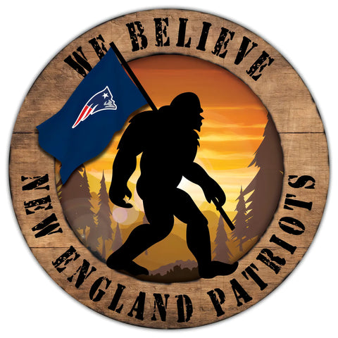 Letrero Madera We Believe Bigfoot Distressed Patriots