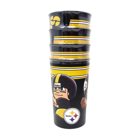 VASO PARTY CUP (SET 4 PZAS) PARTY ANIMAL STEELERS
