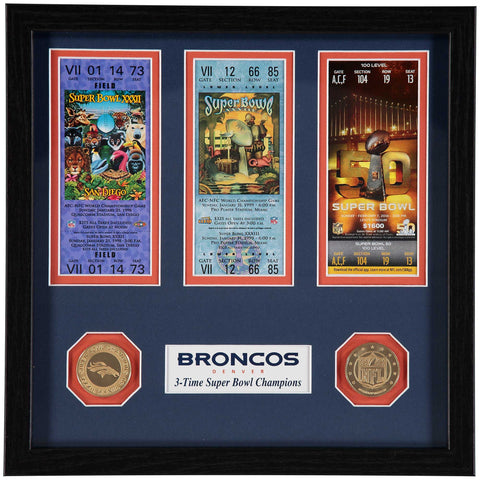 CUADRO SUPER BOWL TICKET BRONCOS