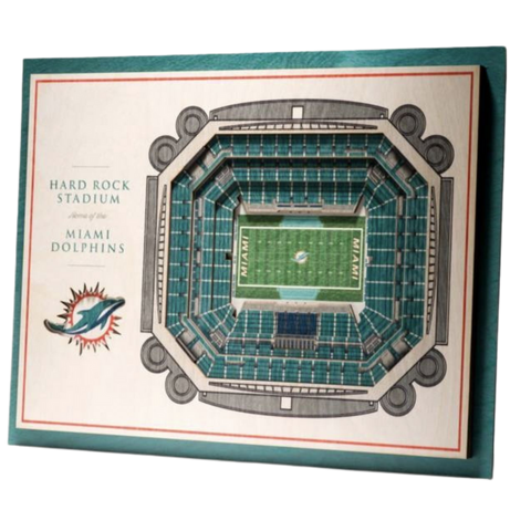 CUADRO 3D STADIUM VIEW DOLPHINS