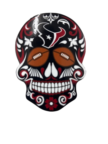 IMAN AMINCO SUGAR SKULL MAGNET 3" TEXANS